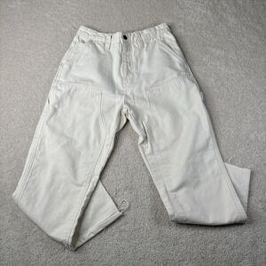 Stussy Quality Workgear Canvas Carpenter Pants‎ Men's Size 28 Double Knee White